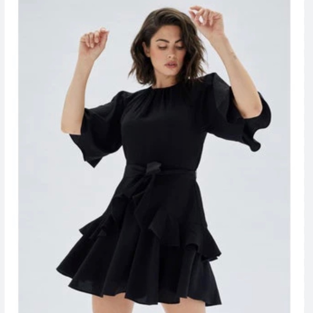 FATIMA FRILL MINI DRESS BY MINKPINK